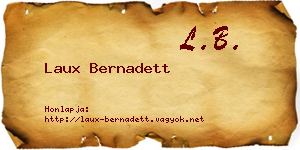 Laux Bernadett névjegykártya